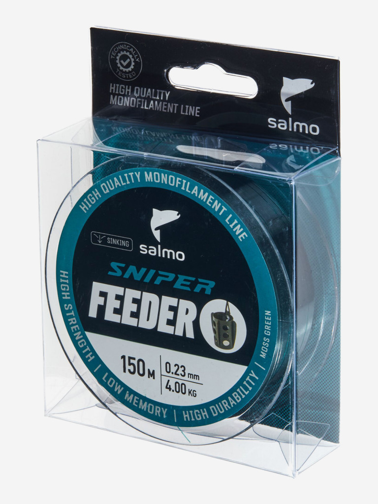 Леска рыболовная Salmo Sniper FEEDER Moss Green монофильная длина 150 м, диаметр 0,23 мм