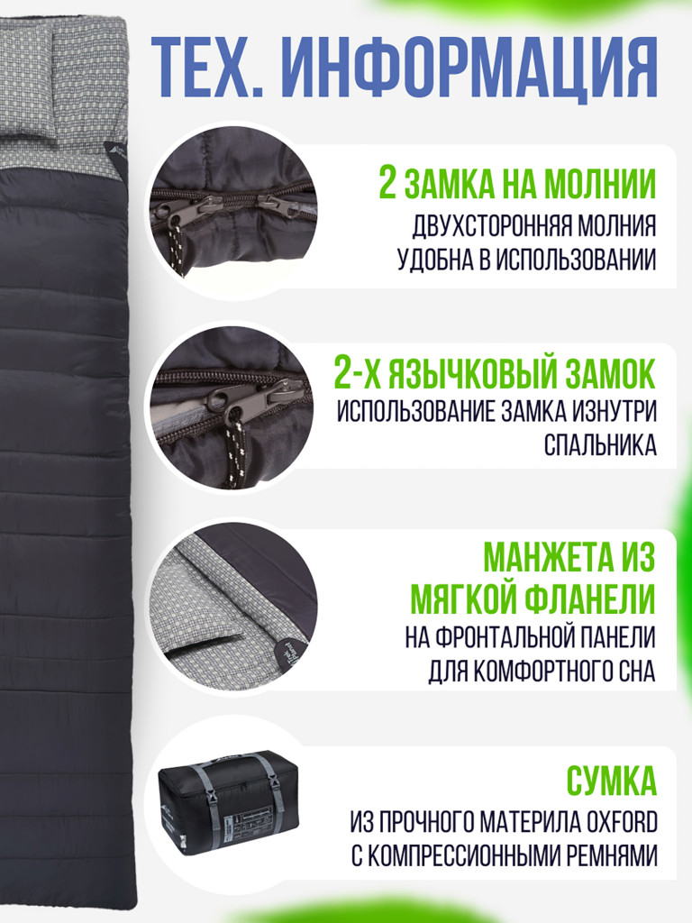 Cпальник-одеяло двойного размера Trek Planet Jersey Double