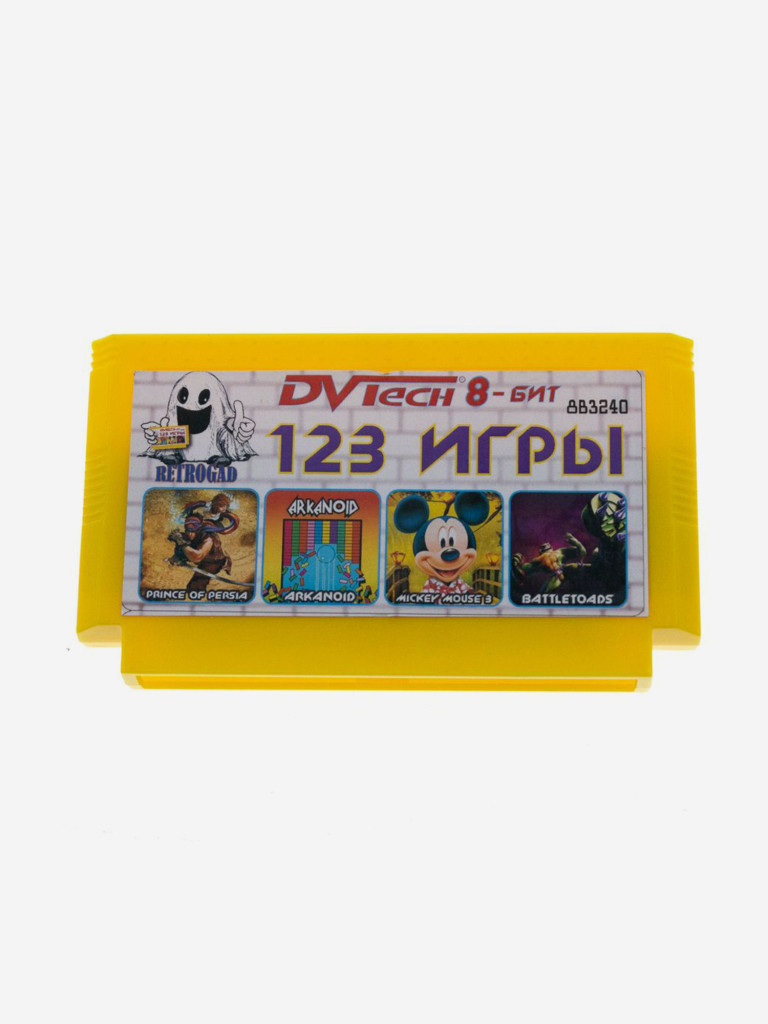 Картридж игровой DVTech 8 бит 123 игры