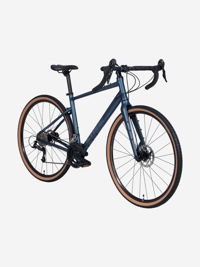 Велосипед Stark'25 Gravel 700.3 D грозовой матовый/сине-серый M/L 58