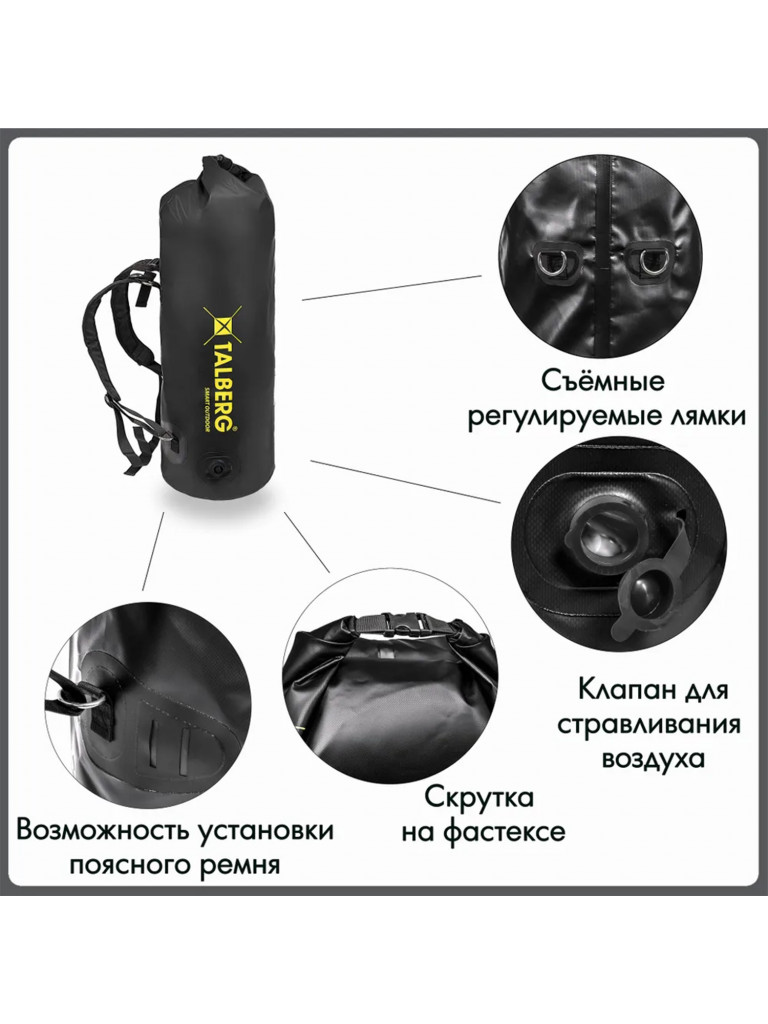Гермомешок DRY BAG EXT 100, черный