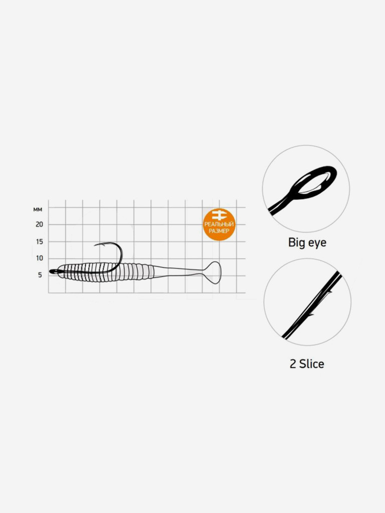 Крючки для рыбалки одинарные Saikyo KH-10121 BN, 2 упаковки по 10 штук