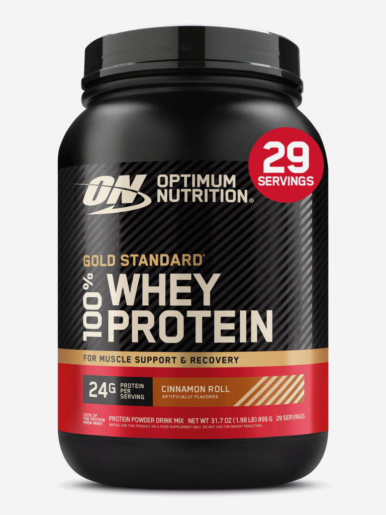 Протеин Optimum Nutrition Голд Стандарт 100% Вей, 899 г, Булочка с корицей