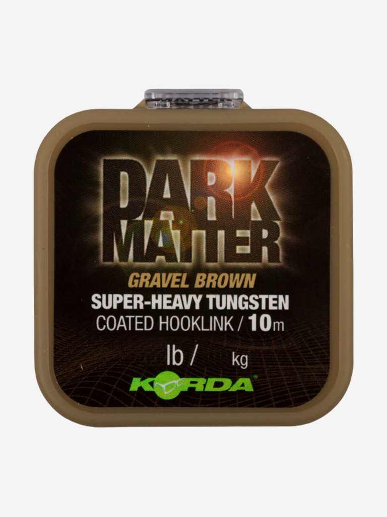 Поводковый материал KORDA Dark Matter Tungsten Coated Braid Gravel Brown 25lb 10м