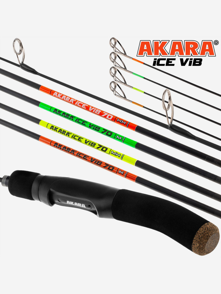 Удочка зимняя Akara Ice Vib 70 четыре хлыста (M, MH, H, HH)