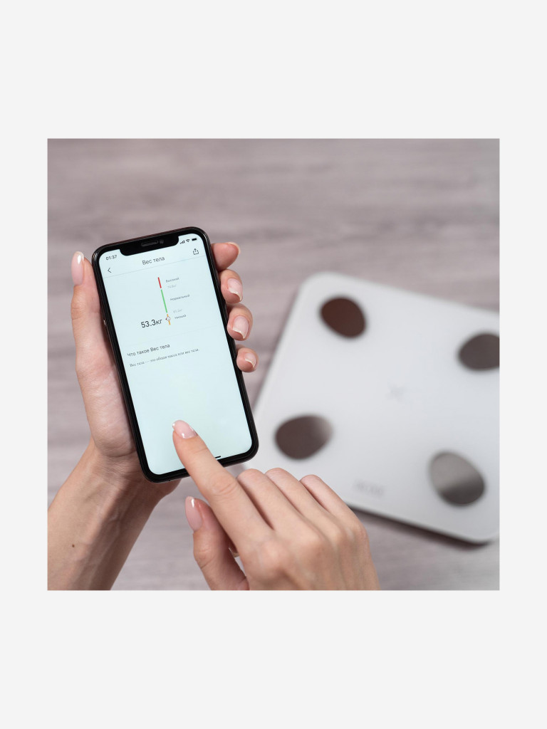 Умные диагностические весы Picooc Mini Lite White белый цвет — купить за  3290 руб., отзывы в интернет-магазине Спортмастер
