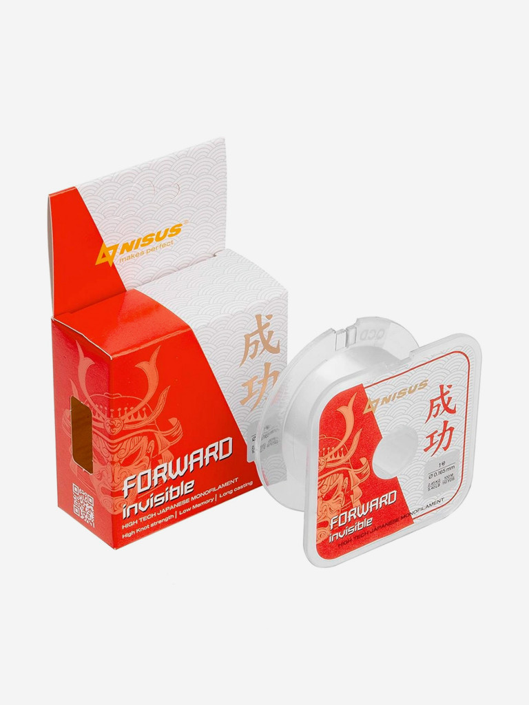 Леска для рыбалки Nisus FORWARD Invisible Nylon 0,165мм, 100м, 2,45кг, прозрачный