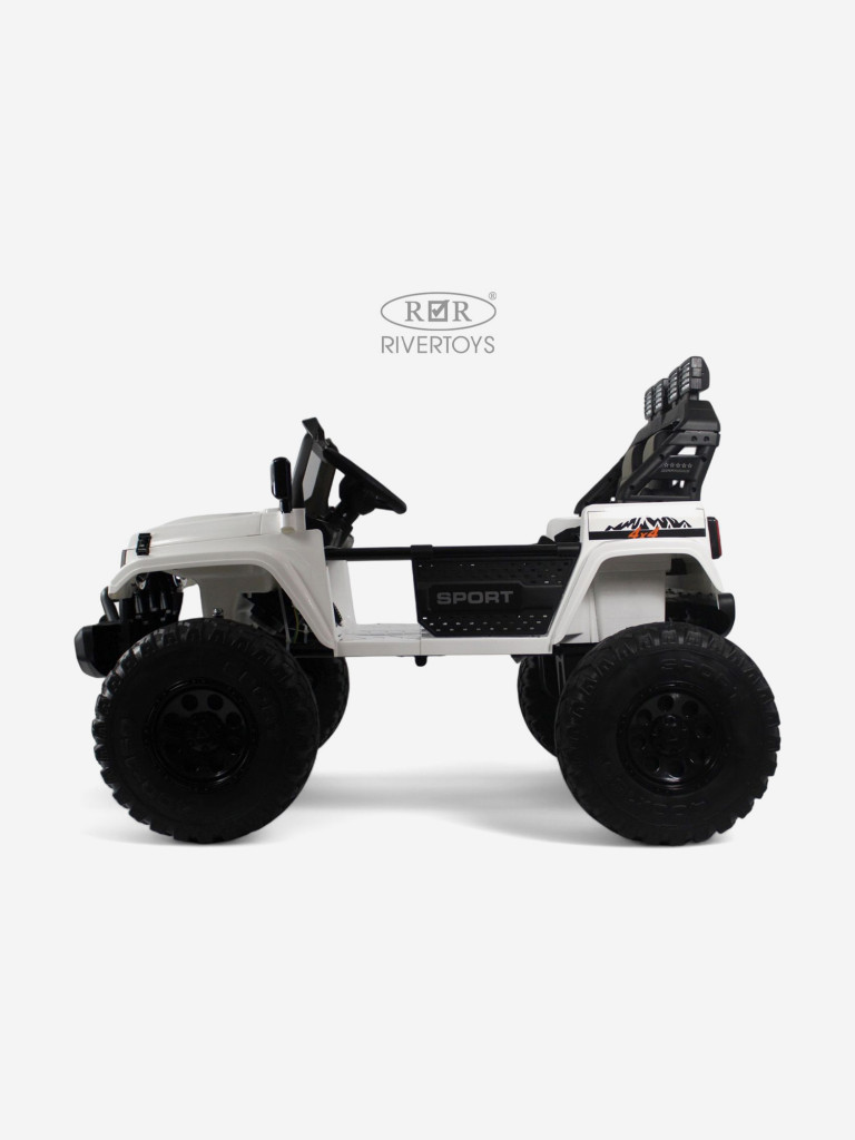 Двухместный 4 WD трансформер электромобиль RIVERTOYS Jeep с пультом