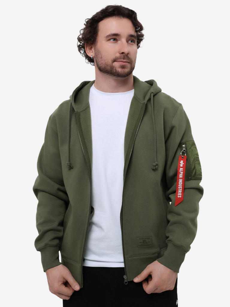 Толстовка с капюшоном на молнии Utility Pocket Full Zip Up Alpha Industries