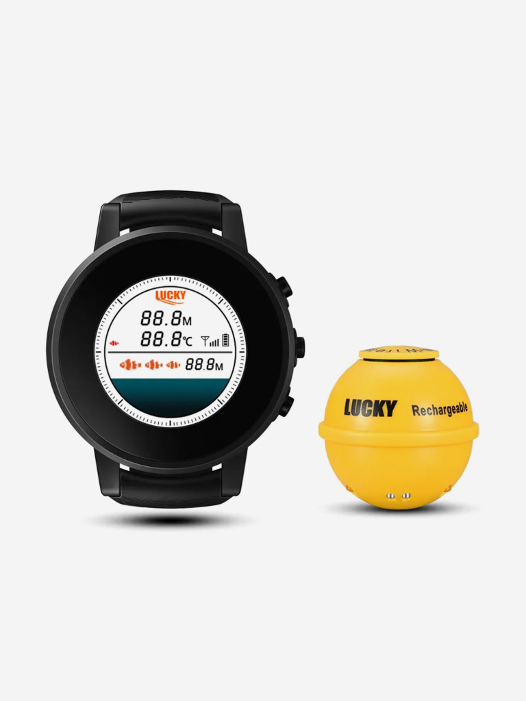 Эхолот Lucky FF211, наручные часы, беспроводной датчик до 70 м, глубина 45 м