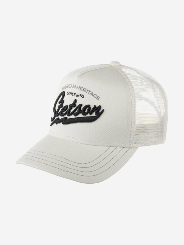 Бейсболка с сеточкой STETSON 7751171 TRUCKER CAP AMERICAN HERITAGE CLASSIC (белый)