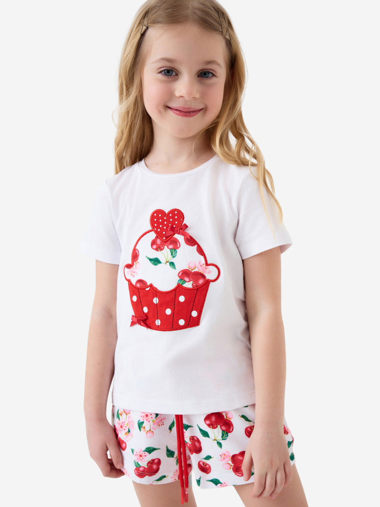 Комплект для девочек: футболка, шорты PlayToday