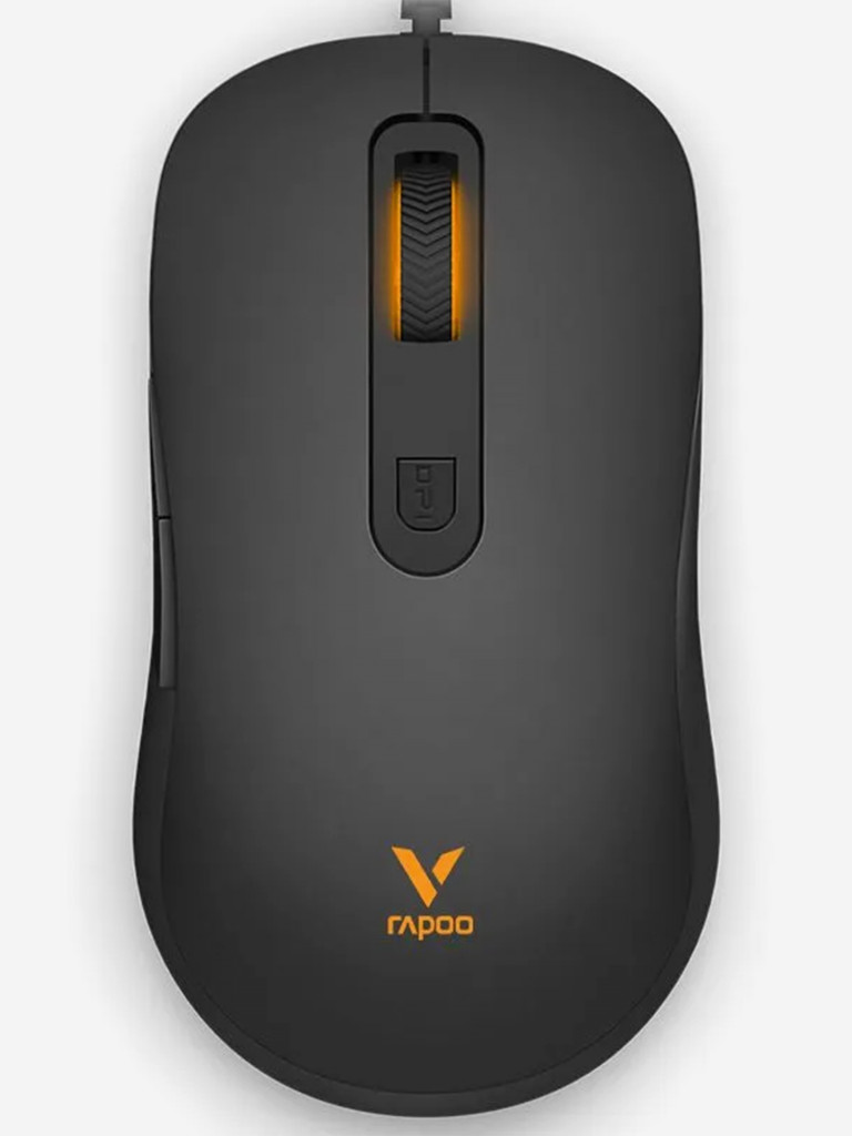 RAPOO Игровая мышь проводная V16RGB, цвет - черный (11928)