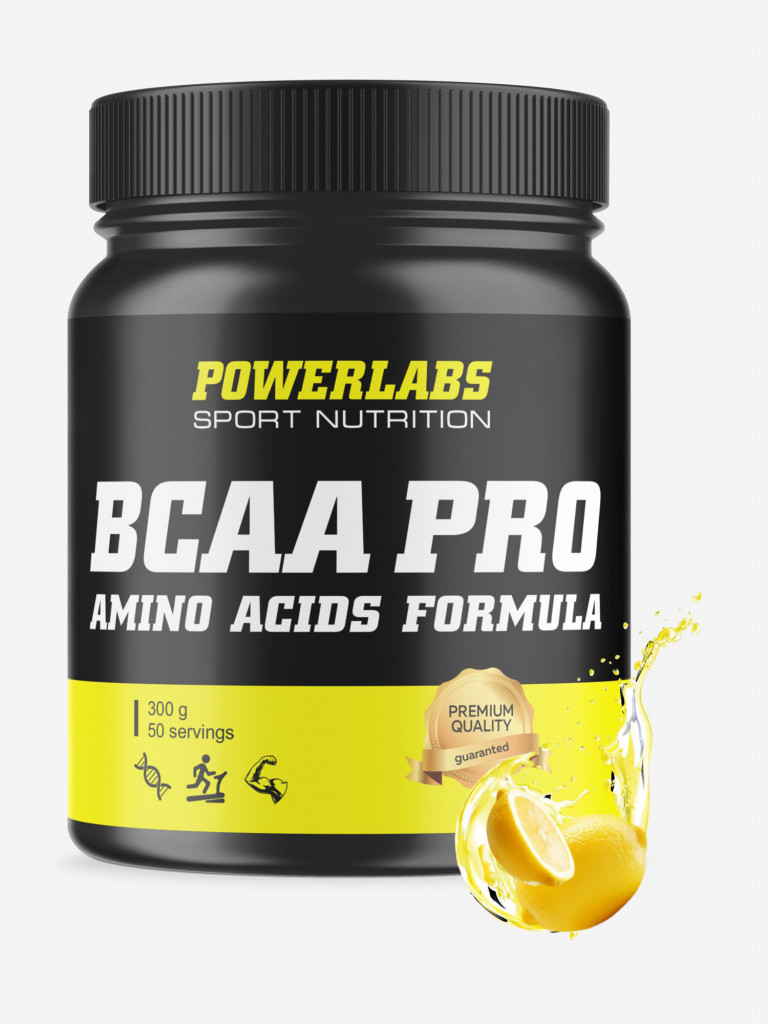 BCAA PRO, Powerlabs, 300 г, лимон