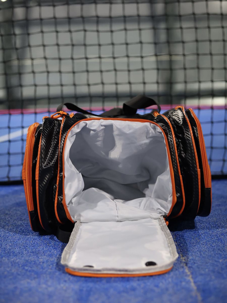 Спортивный рюкзак для падел-тенниса, черно-оранжевый