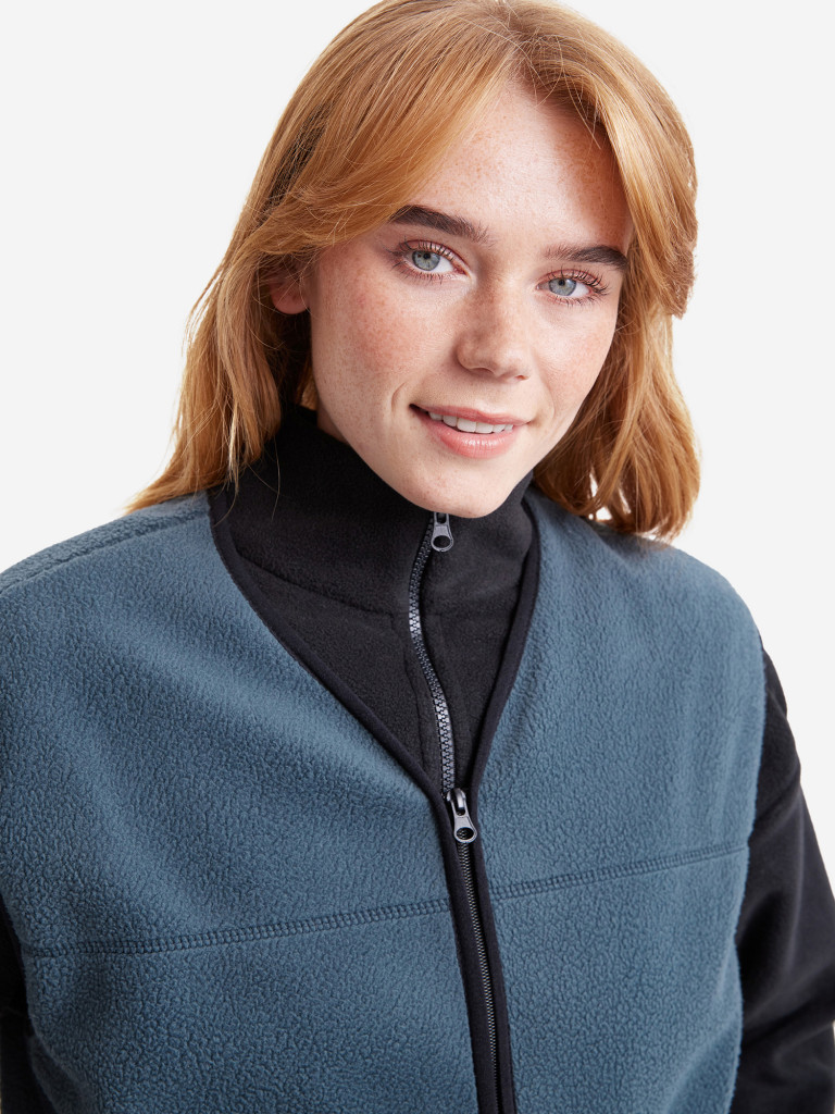 Жилет флисовый женский oversize PointHit тёплая безрукавка из шерпы