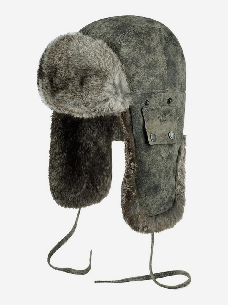 Шапка-ушанка STETSON 9217101 BOMBER PIGSKIN RABBIT (серый)