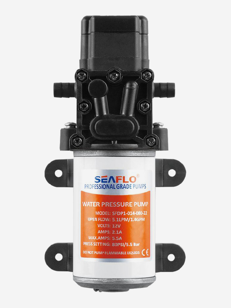 Помпа водоподающая SeaFlo мембранная, 12V, 4.5 л/мин, 5.5 BAR, 80PSI