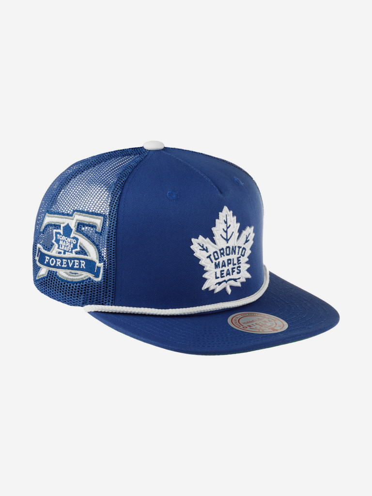 Бейсболка с прямым козырьком MITCHELL NESS HT8224-TMLBLUE Toronto Maple Leafs NHL (синий)