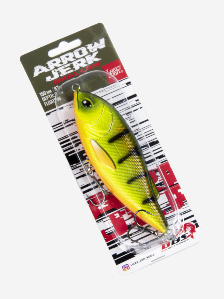 Воблер LUCKY JOHN BBS Original ARROW JERK F 015 см, джерк для крупного хищника
