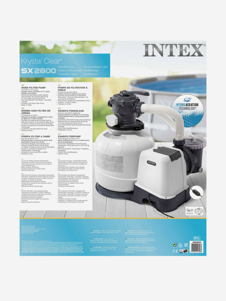 Фильтр-насос песчаный Intex 26648, 8м³/ч