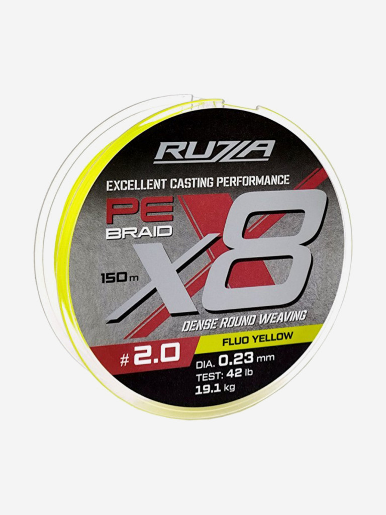Шнур X8 150м Fluo Yellow 0,23мм 19,1кг/42lb