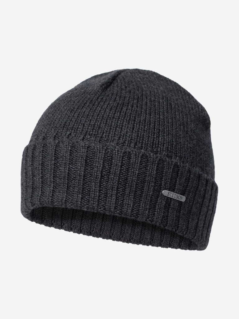 Шапка с отворотом STETSON 8589303 BEANIE MERINO