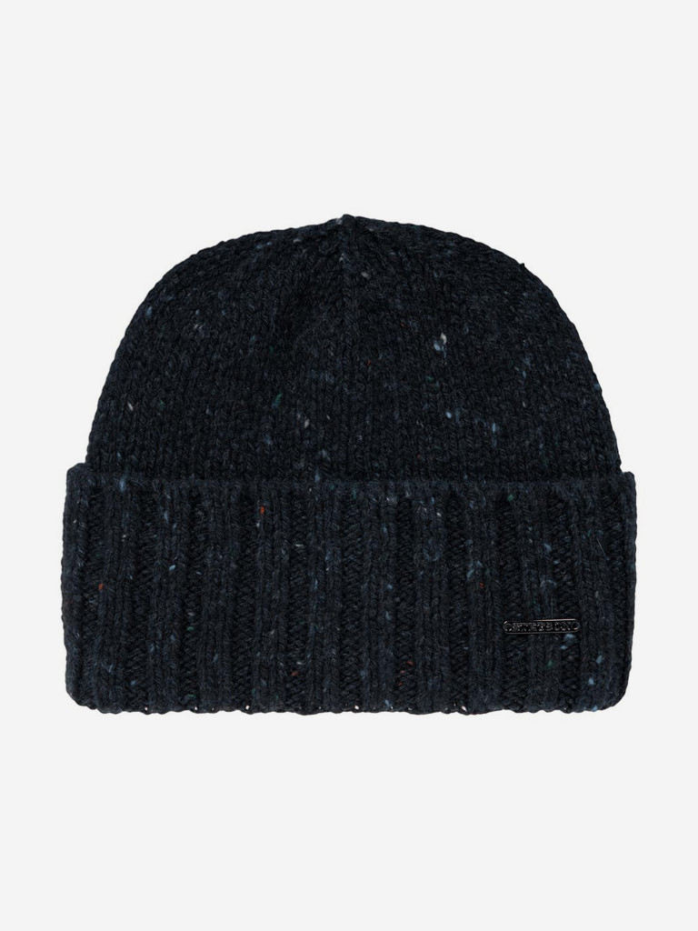 Шапка с отворотом STETSON 8599201 BEANIE LAMBSWOOL CASHMERE (синий)