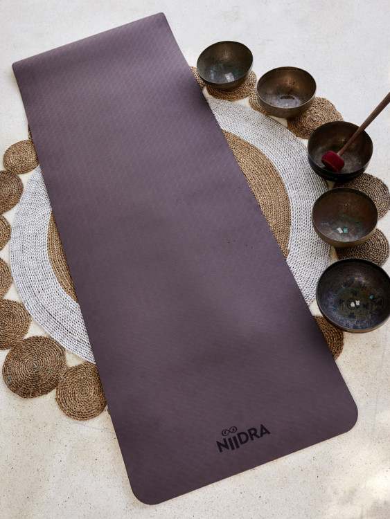 Коврик для йоги NiiDRA Basic шоколадно-пломбирный