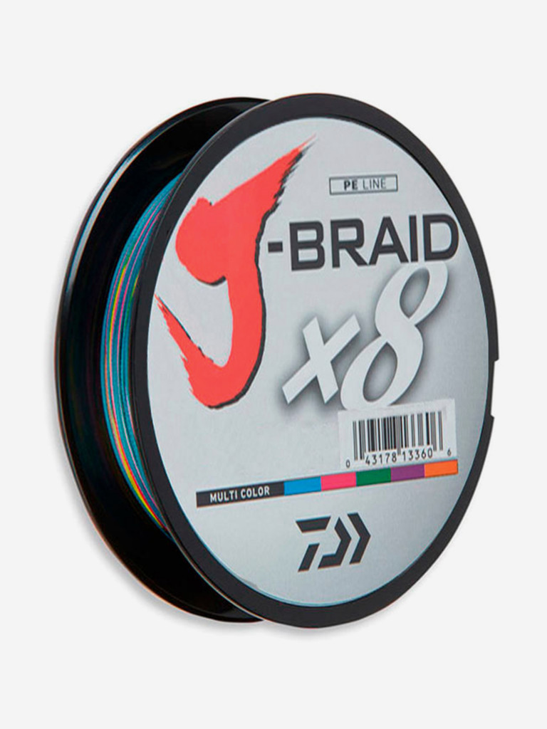 Шнур DAIWA J-Braid x8 300м Multicolor 0,24мм 18кг