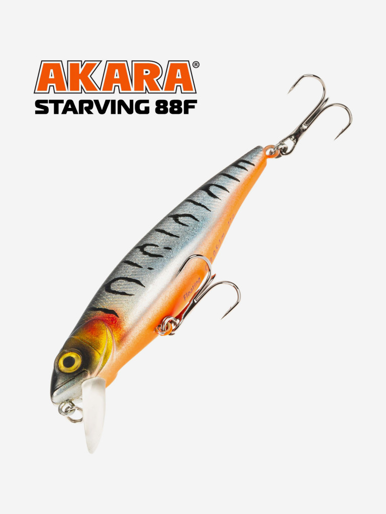 Воблер Akara Starving 88F 11 гр. минноу, плавающий, твичинговый, на щуку A109