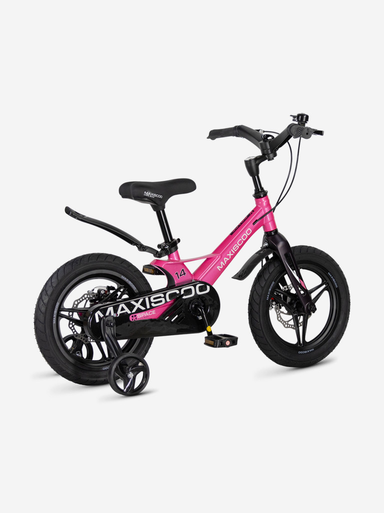Велосипед детский Maxiscoo SPACE Deluxe Plus 14'' розовый глянцевый, 2026