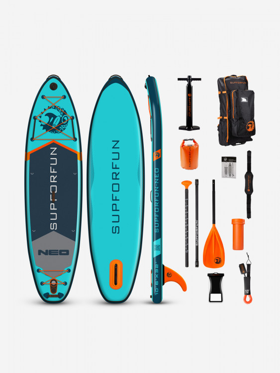 Cап борд надувной SUPFORFUN NEO 10.6 320х81х15 в максимальной комплектации.