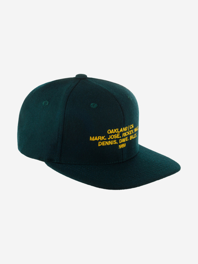Бейсболка с прямым козырьком HOOD 100-MWL076-CA062-FR Oakland Name (зеленый)