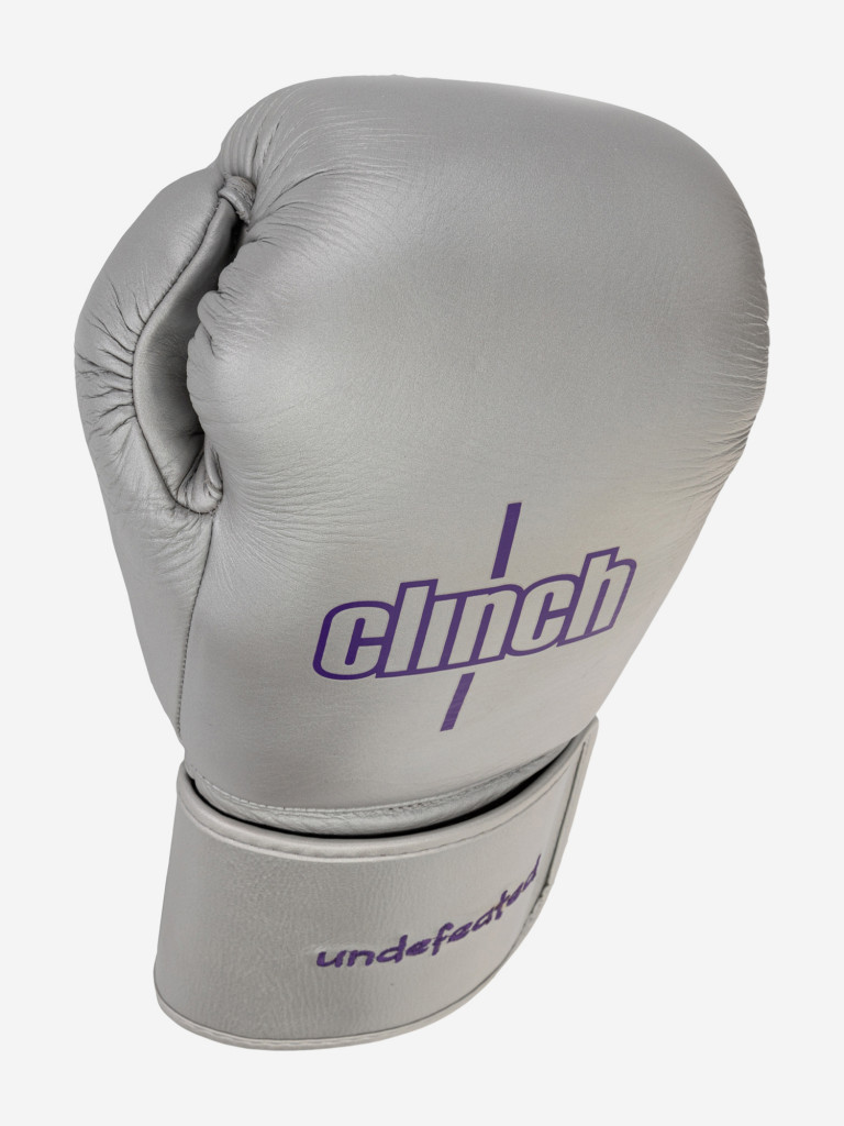 Перчатки боксерские Clinch Undefeated Russian Team серебристые