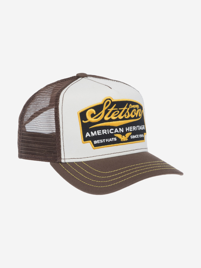 Бейсболка с сеточкой STETSON 7751103K TRUCKER CAP AMERICAN HERITAGE (коричневый)