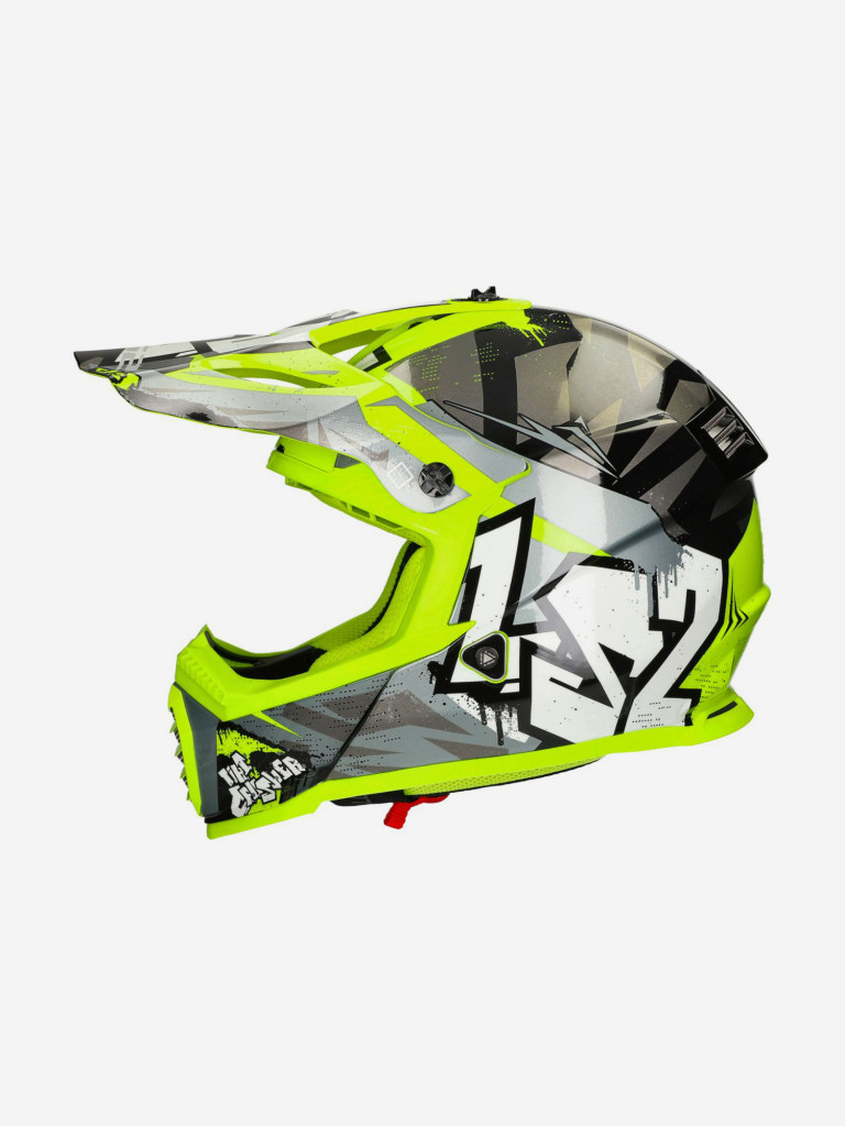 Мотошлем MX437 FAST CRUSHER LS2 (черно-желтый глянцевый)