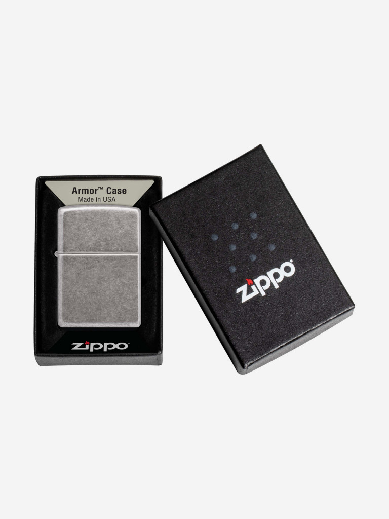 Зажигалка бензиновая ZIPPO 28973 Armor Antique Silver Plate