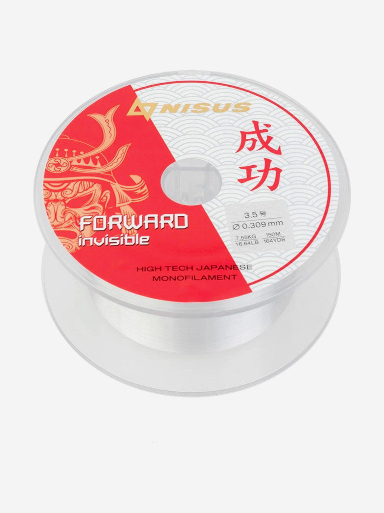 Леска для рыбалки Nisus FORWARD Invisible Nylon 0,309мм, 150м, 7,55кг, прозрачный