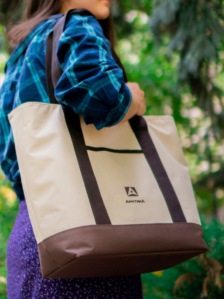 Термосумка шоппер, тм "Арктика", 17,5 л, арт.3400-17, бежевая