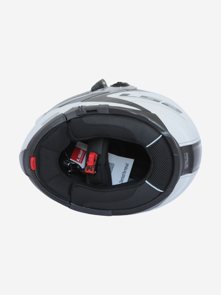Мотошлем FF325 STROBE ELECTRIC SNOW CIVIK снегоходный LS2 (бело-черный глянцевый)