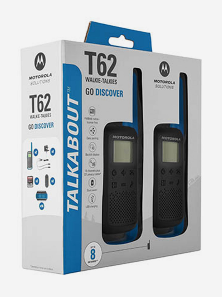 Комплект из двух радиостанций Motorola T62 BLUE (TALKABOUT)