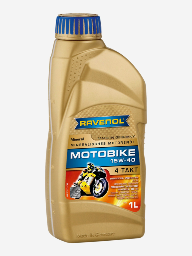 Моторное масло RAVENOL Motobike 4-T Mineral 15W-40, 1 литр
