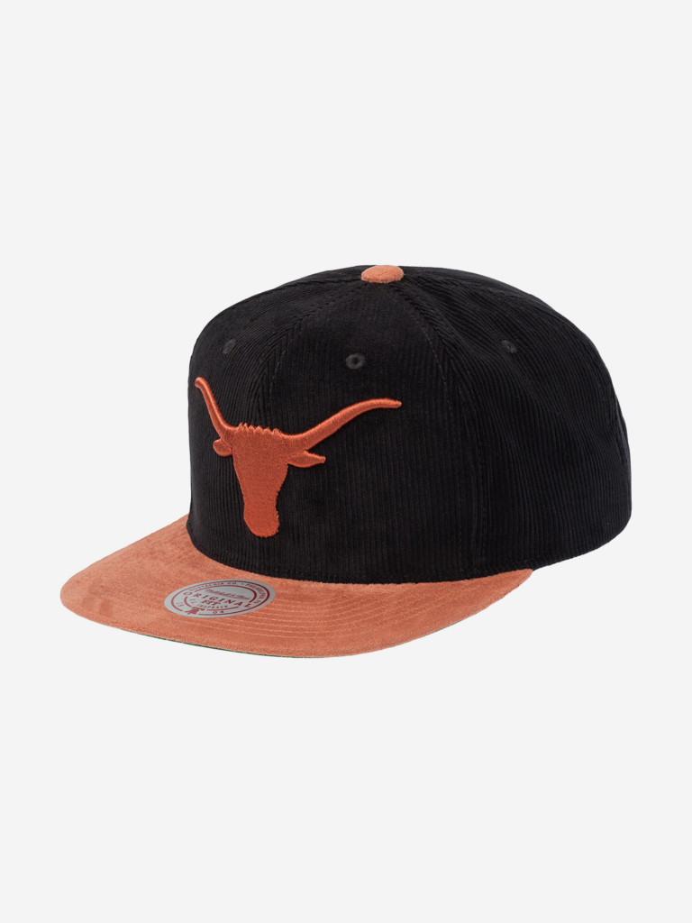 Бейсболка с прямым козырьком MITCHELL NESS HS10401-UTABLCK University Of Texas At Austin NCAA