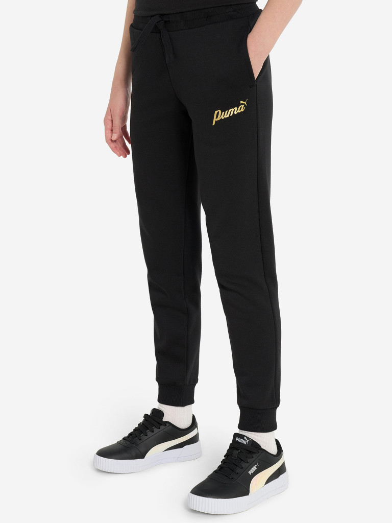 Брюки для девочек PUMA ESS+ Script Metallic