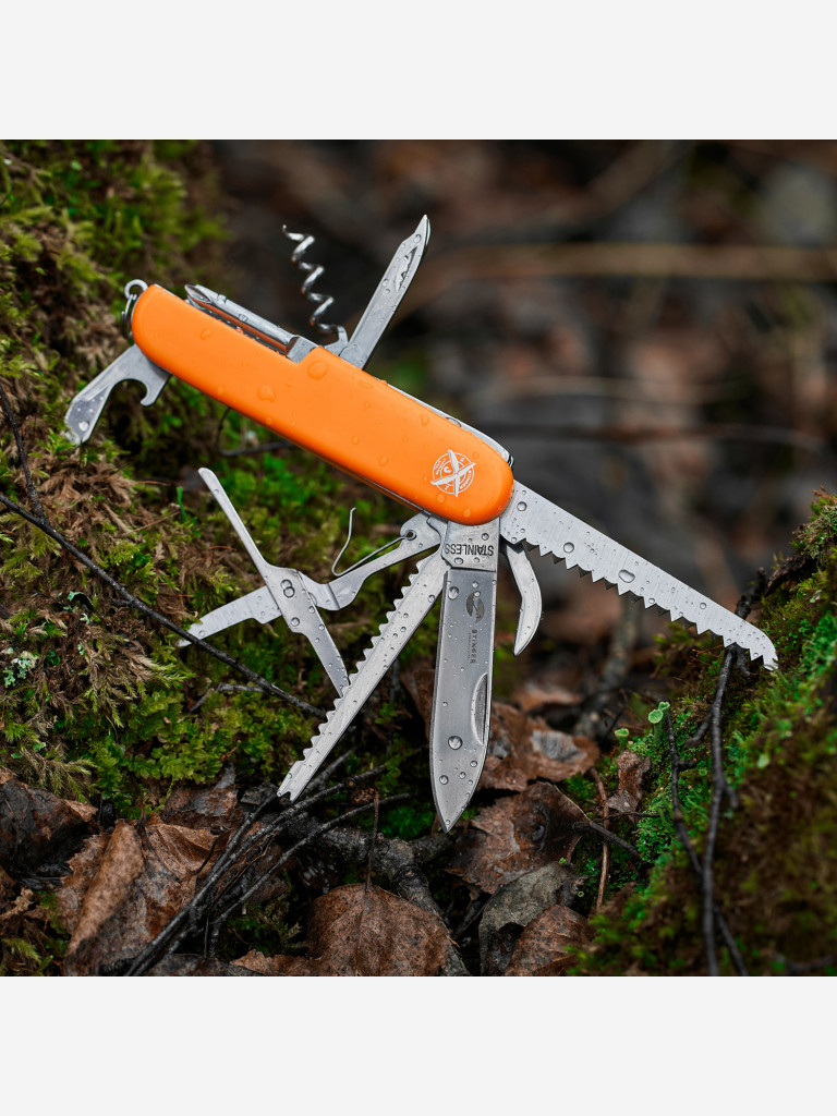 Нож перочинный STINGER, 89 мм, 15 функций