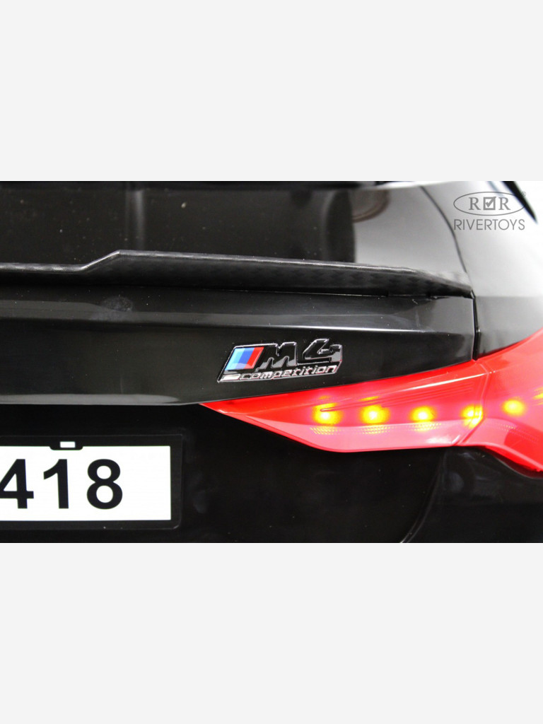 Детский электромобиль RIVERTOYS BMW M4 (A004AA) черный глянец