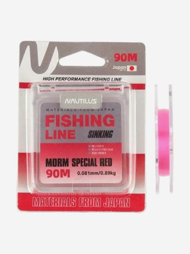 Леска Nautilus TORAY MORM SPECIAL SPORT 90м Red 0.049мм 0.34кг, NEW