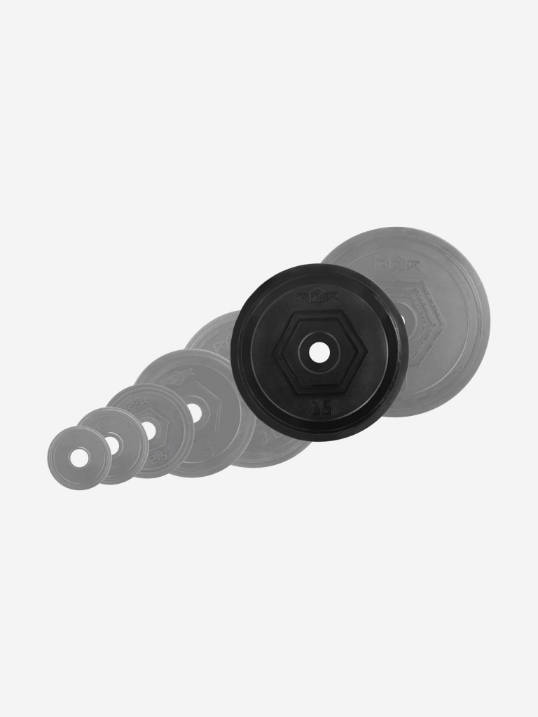 Блин стальной обрезиненный RZR 15 кг