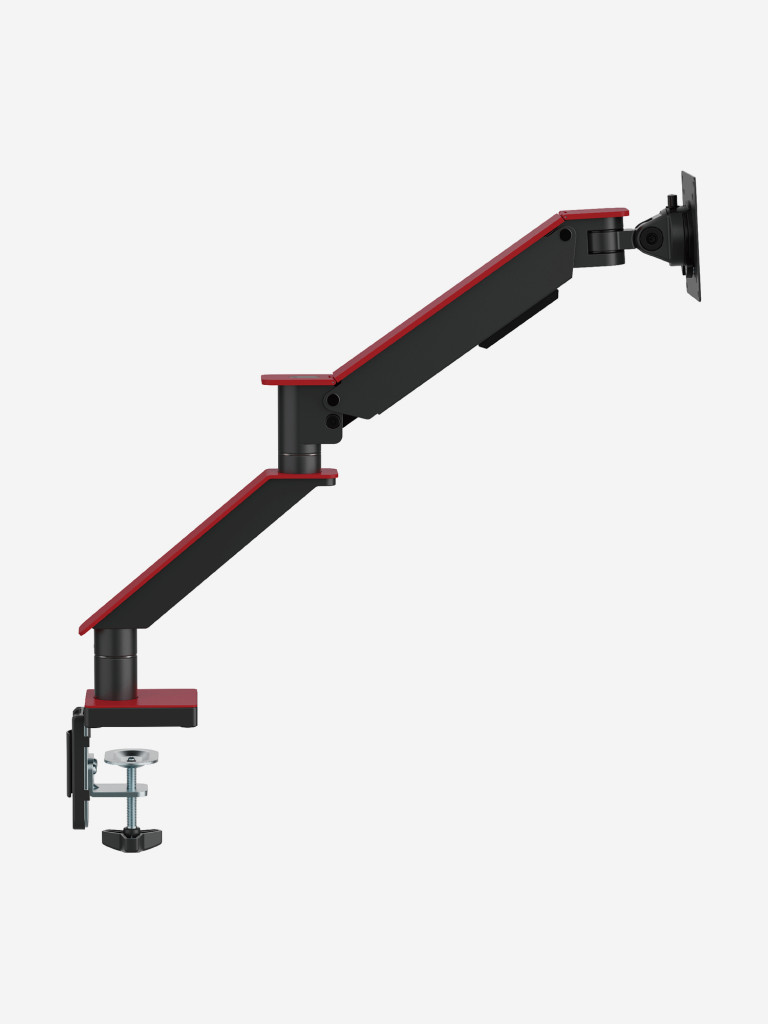 UNITEKI FMGT101RDR PRO LINE Кронштейн для монитора со струбциной, системы газлифт, диагональ 17-35", крепление с функцией перемещения в вертикальной плоскости